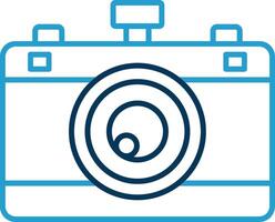 Camera Line Blue Two Color Icon vector