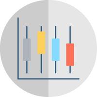 diagrama plano escala icono vector