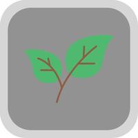 Leaves Flat Round Corner Icon vector