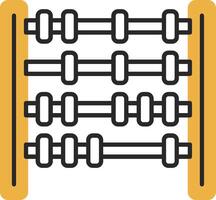 Abacus Skined Filled Icon vector