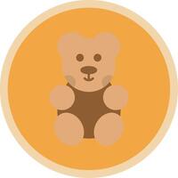 oso plano multi circulo icono vector