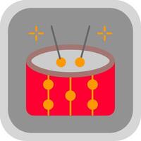 Drums Flat Round Corner Icon vector