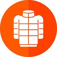 Puffer Coat Glyph Red Circle Icon vector