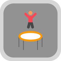 Trampoline Flat Round Corner Icon vector