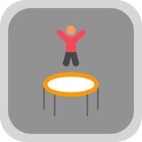 Trampoline Flat Round Corner Icon vector