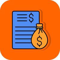 Stocks Filled Orange background Icon vector