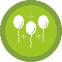 globos glifo multi circulo icono vector