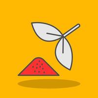 Herbal Filled Shadow Icon vector