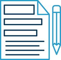 File Line Blue Two Color Icon vector