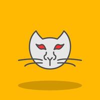 Cat Filled Shadow Icon vector