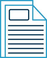 File Line Blue Two Color Icon vector