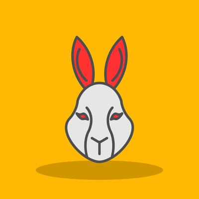 Rabbit Filled Shadow Icon
