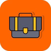 Briefcase Filled Orange background Icon vector
