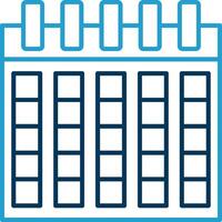 Schedule Line Blue Two Color Icon vector
