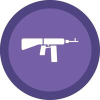 Rifle Glyph Multi Circle Icon vector