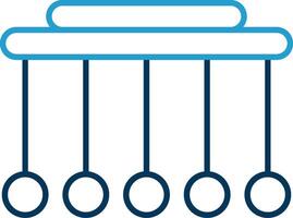 Pendulum Line Blue Two Color Icon vector