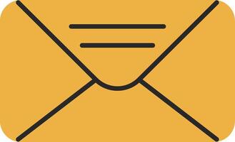 Mail Skined Filled Icon vector