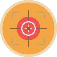 Aim Flat Multi Circle Icon vector