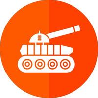 Tank Glyph Red Circle Icon vector