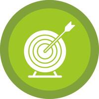 Goal Glyph Multi Circle Icon vector