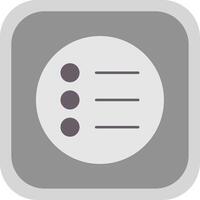 Options Flat Round Corner Icon vector