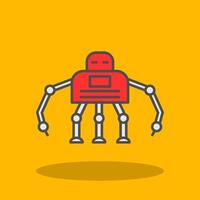 Robotics Filled Shadow Icon vector