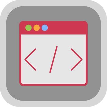 desarrollo plano redondo esquina icono vector