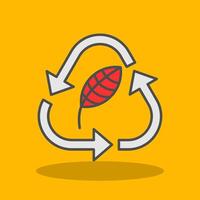 Ecology Filled Shadow Icon vector