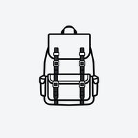 Flat 2d illustration of a backpack vector