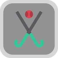 hockey plano redondo esquina icono vector
