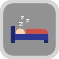 Sleep Flat Round Corner Icon vector