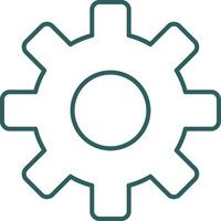 Gears Line Gradient Round Corner Icon vector