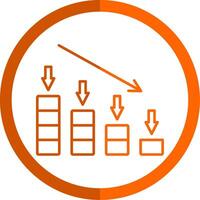Crash Line Orange Circle Icon vector