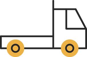 Lorry Skined Filled Icon vector