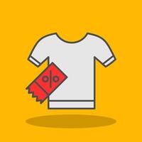 Shirt Filled Shadow Icon vector