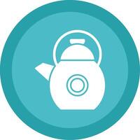 Kettle Glyph Multi Circle Icon vector