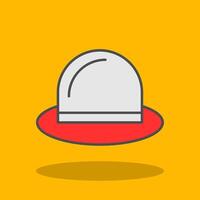Hat Filled Shadow Icon vector