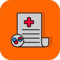 Documents Filled Orange background Icon vector