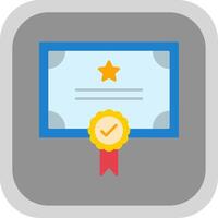 Qualify Flat Round Corner Icon vector