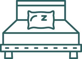 Pillow Line Gradient Round Corner Icon vector