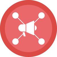 Social Network Glyph Multi Circle Icon vector