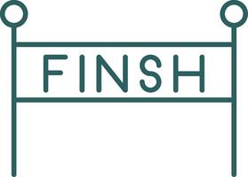 Finish Line Line Gradient Round Corner Icon vector