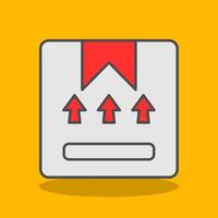 Package Filled Shadow Icon vector