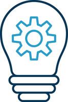 Idea Line Blue Two Color Icon vector