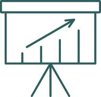 Presentation Line Gradient Round Corner Icon vector
