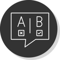 Ab Testing Line Grey Circle Icon vector