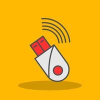 Usb Modem Filled Shadow Icon vector