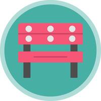 Bench Flat Multi Circle Icon vector