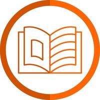 Storytelling Line Orange Circle Icon vector