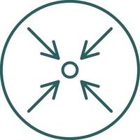 Minimize Line Gradient Round Corner Icon vector